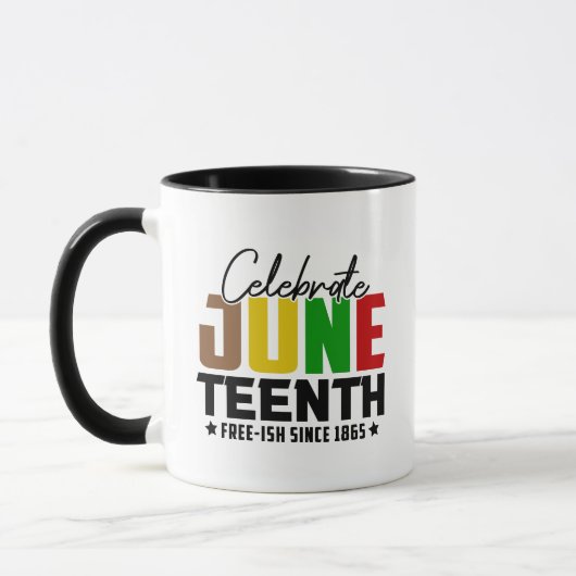 Celebrate Juneteenth Coffee Tasse (Links)