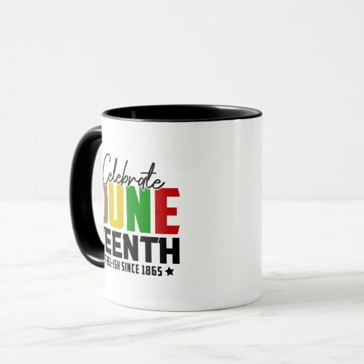 Celebrate Juneteenth Coffee Tasse (Vorderseite Links)