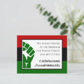 CELEBRATE JUNETEENTTE Power Faust Postkarte (Stehend Vorderseite)