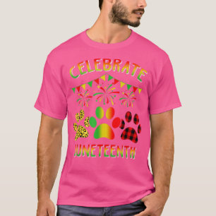 Celebrate Juni 19. Juni 1865 Dog Paw Indepe T-Shirt