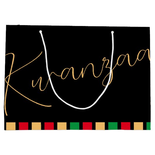 Celebrate Kwanzaa Große Geschenktüte (Rückseite)