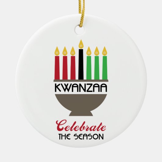 Celebrate Kwanzaa Keramik Ornament (Vorne)