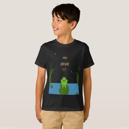 Celebrate Leap Year & Gefühl Hoppy? Frosch T-Shirt (Vorne ganz)