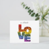 Celebrate Liebe Blume Postkarte (Stehend Vorderseite)