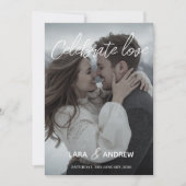 Celebrate Liebe Personalisiert Einfache Hochzeit Einladung (Vorderseite)