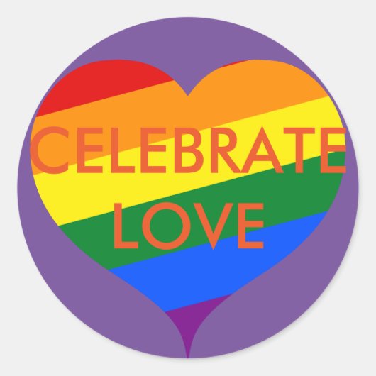 Celebrate Liebe Pride Sticker (Vorderseite)