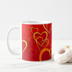 Celebrate Liebe Red Hearts Classic Tasse