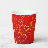 Celebrate Liebe Red Hearts Pappbecher (Rückseite)