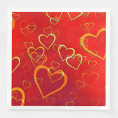 Celebrate Liebe Red Hearts Serviette (Vorderseite)