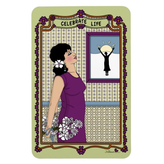 Celebrate Life_A_4x6 Kühlschrank Magnet (Vertikal)