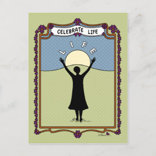 Celebrate Life A_ Postcard Postkarte