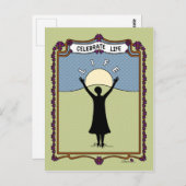 Celebrate Life A_ Postcard Postkarte (Vorne/Hinten)