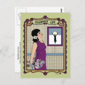 Celebrate Life_A_ Postcard Postkarte (Vorne/Hinten)