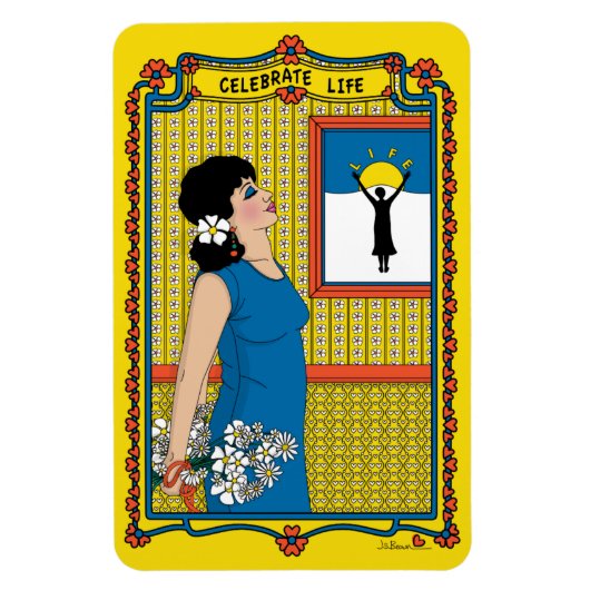 Celebrate Life_B_4x6 Kühlschrank Magnet (Vertikal)