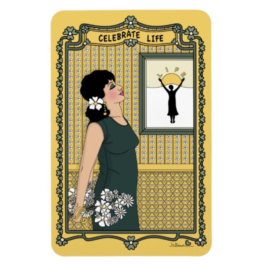 Celebrate Life_C_4x6 Kühlschrank Magnet (Vertikal)