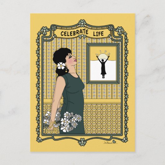 Celebrate Life_C_ Postcard Postkarte (Vorderseite)