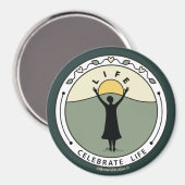 Celebrate Life C_Round Magnet 3" (Vorderseite/Rückseite)