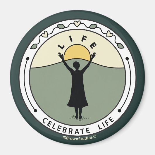 Celebrate Life C_Round Magnet 3" (Vorne)