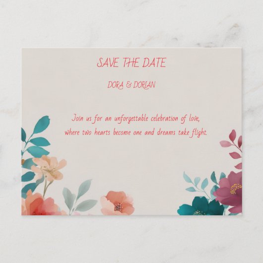 Celebrate Love and Joy with a wedding invitation Einladungspostkarte (Vorderseite)