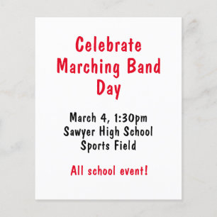 Celebrate Marching Band Day Flyer