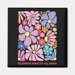 Celebrate Minds aller Art Blume Neurodiversit Magnet