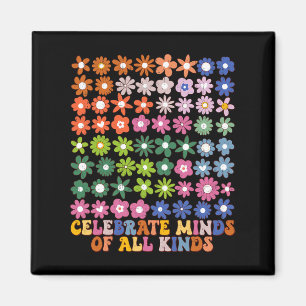 Celebrate Minds aller Art Groovy Blume Autismus Magnet