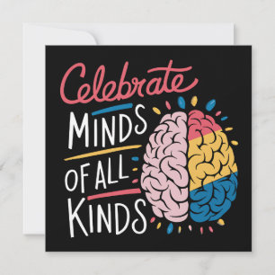 Celebrate Minds aller Art von Autismus Bewusstsein Einladung