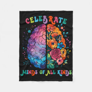 Celebrate Minds aller Art von Autismus im Bereich Fleecedecke