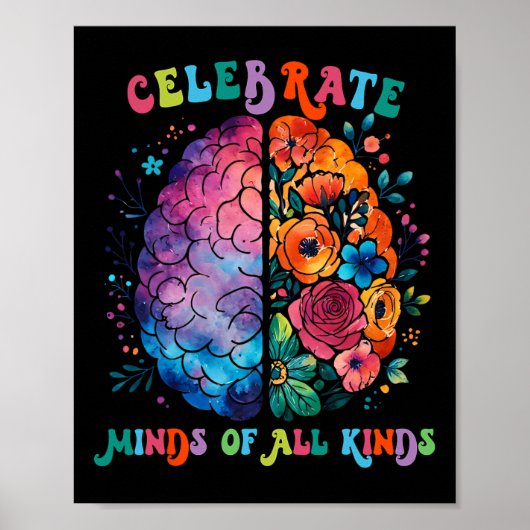 Celebrate Minds aller Art von Autismus im Bereich Poster (Vorne)