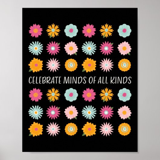 Celebrate Minds aller Art von Neurovielfalt und a Poster (Vorne)
