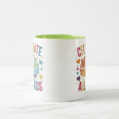 Celebrate Minds aller Art Zweifarbige Tasse (Mittel)