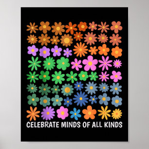Celebrate Minds aller Arten von Autismus in der Ne Poster
