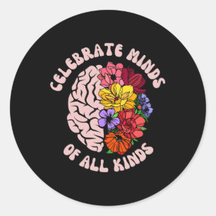 Celebrate Minds aller Arten von Autismus in der Ne Runder Aufkleber
