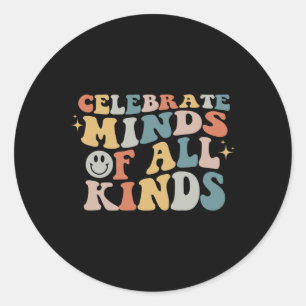 Celebrate Minds aller Arten von Autismus in der Ne Runder Aufkleber