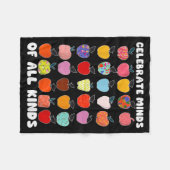 Celebrate Minds Of All Kinds Folk Art S Sped Teach Fleecedecke (Vorderseite (Horizontal))