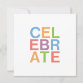 CELEBRATE Moderne Einladung (Vorderseite)