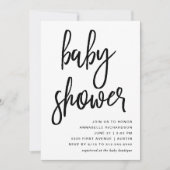 Celebrate | Moderne Typografie Babydusche Einladung (Vorderseite)