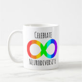 Celebrate Neurodiversity Autismus Akzeptanzschleif Kaffeetasse (Links)