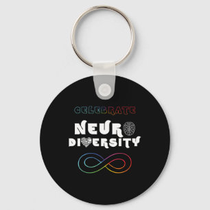 Celebrate Neurodiversity Rainbow Infinity Autisa Schlüsselanhänger