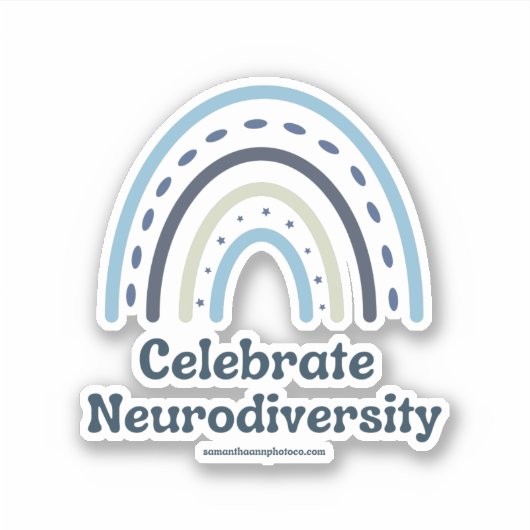 Celebrate Neuroversity Vinyl Sticker (Vorderseite)