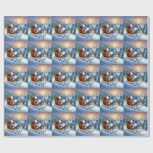 "Celebrate New Year 2026 with Wild Floral Horses" Geschenkpapier (Flach)