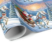 "Celebrate New Year 2026 with Wild Floral Horses" Geschenkpapier (Rolleneckpunkt)