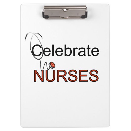 Celebrate Nurses Clipboard Klemmbrett (Vorderseite)