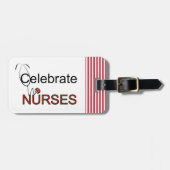 Celebrate Nurses Luggage Tag Gepäckanhänger (Vorderseite horizontal)