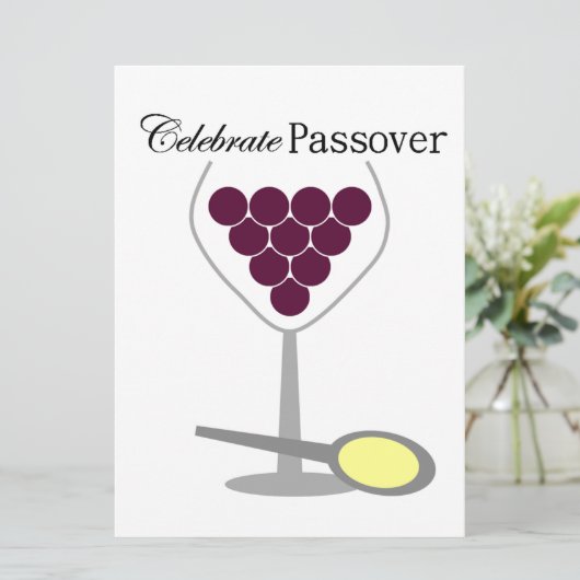 Celebrate-Passover-Seder Einladung (Stehend Vorderseite)