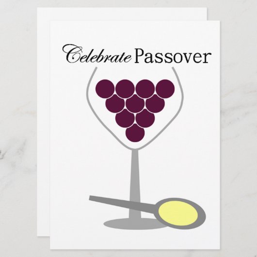 Celebrate-Passover-Seder Einladung (Vorne/Hinten)