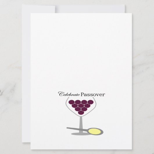 Celebrate-Passover-Seder Einladung (Rückseite)