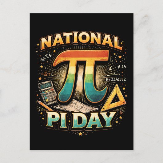 Celebrate Pi Postkarte (Vorderseite)