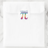 Celebrate Pi Rainbow.png Runder Aufkleber (Tasche)