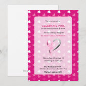 Celebrate Pink-Ereignis Einladung (Vorne/Hinten)